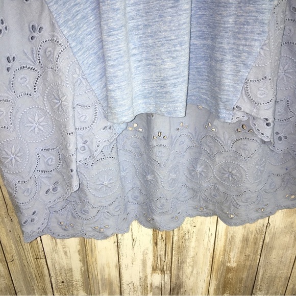 Umgee Blue High Low Blouse - Picture 2 of 4